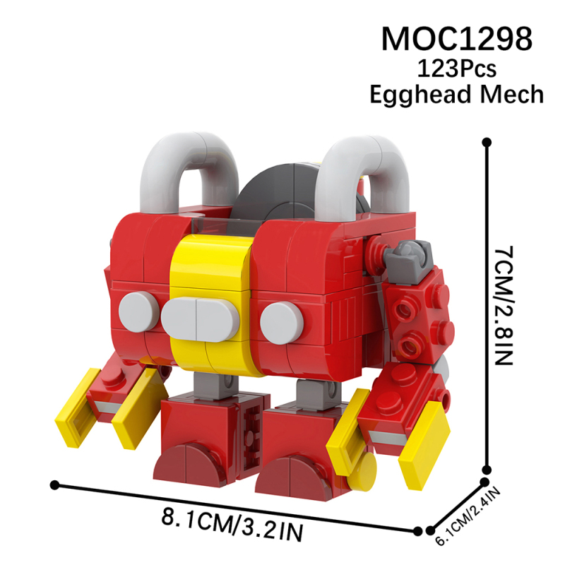 MOC1298 Creativity series Anime sonic Egghead Mech Building Blocks Bricks Kids Toys for Children Gift MOC Parts