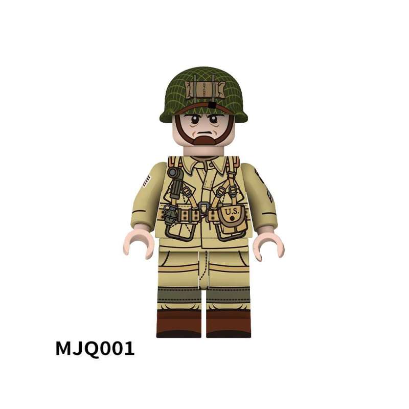 MJQ001-006  Military Soldiers Action Figures Building Blocks Kids Toys