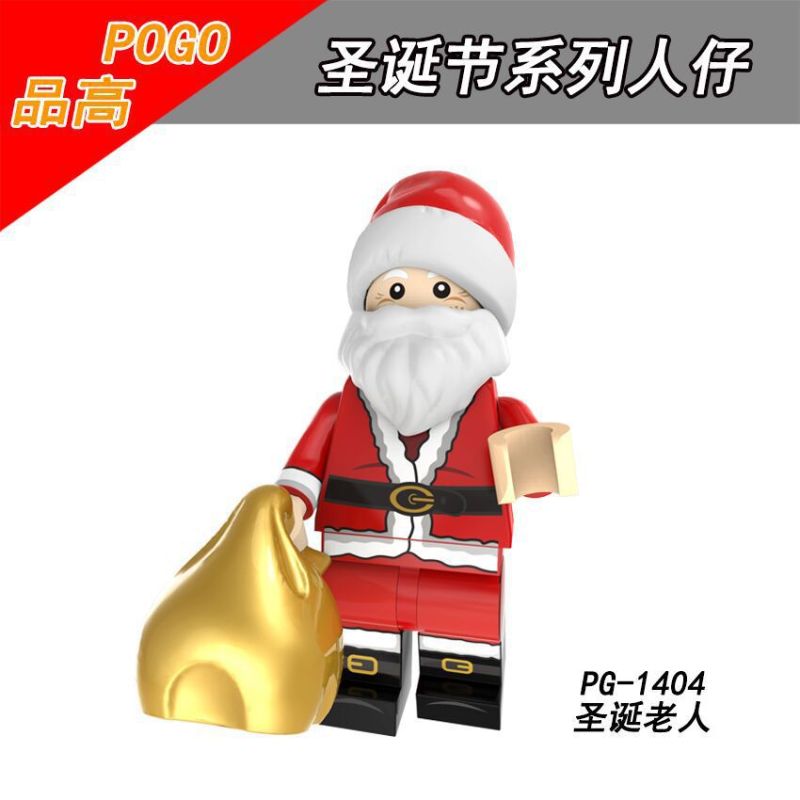 PG1404 Santa Claus Action Figures Birthday Gifts Building Blocks Kids Toys