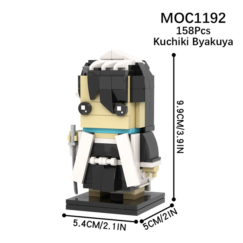 MOC1192 Creativity series BLEACH Anime Kuchiki Byakuya Action Figure Model Building Blocks Bricks Kids Toys for Children Gift MOC Parts