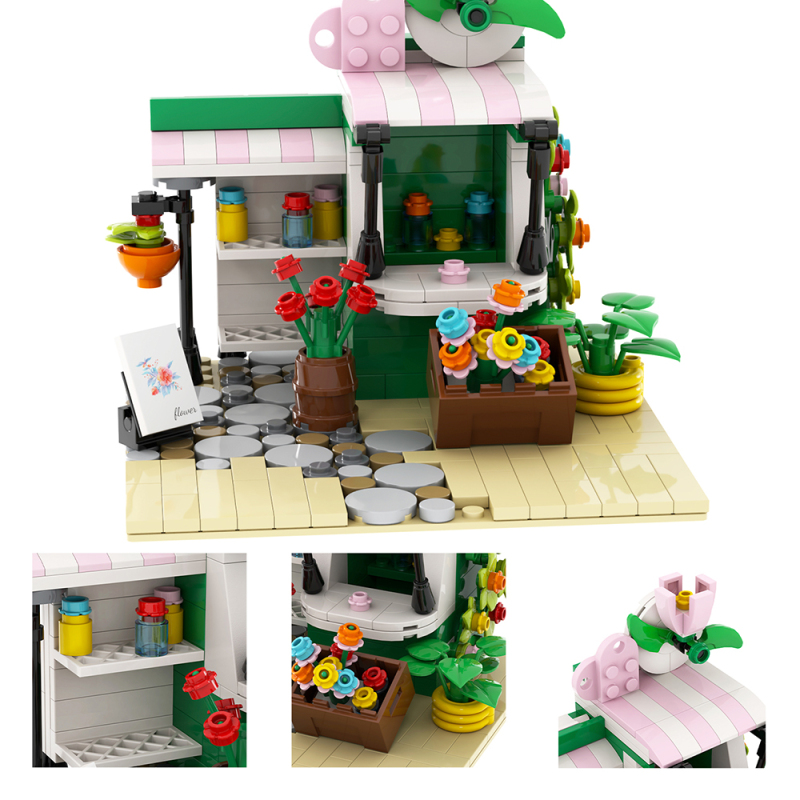 MOC4069 City Series Florist Building Blocks Bricks Kids Toys for Children Gift MOC Parts
