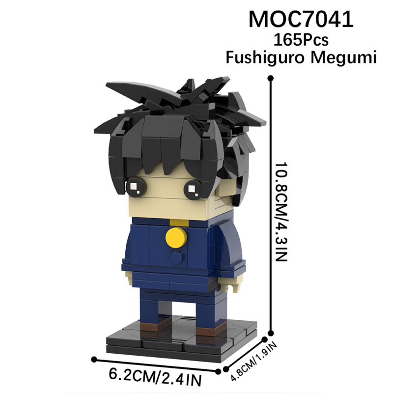 MOC7041 Creativity series Anime Jujutsu Kaisen Fushiguro Megumi Action Figure Model Building Blocks Bricks Kids Toys for Children Gift MOC Parts