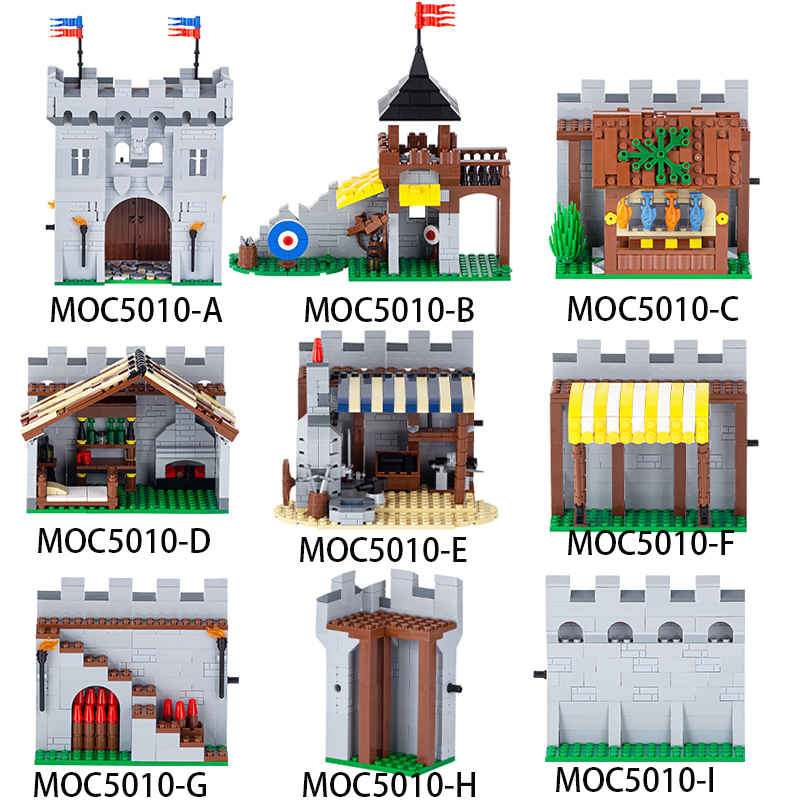 MOC5010 Military Series City Wall Building Blocks Bricks Kids Toys for Children Gift MOC Parts