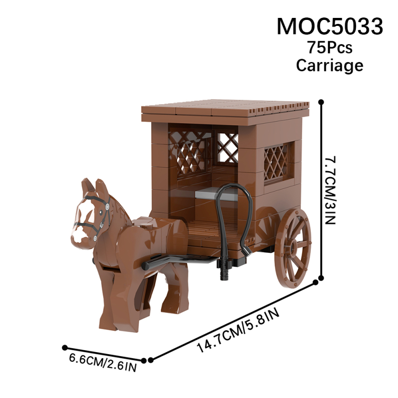 MOC5033 Military Series Carriage Building Blocks Bricks Kids Toys for Children Gift MOC Parts