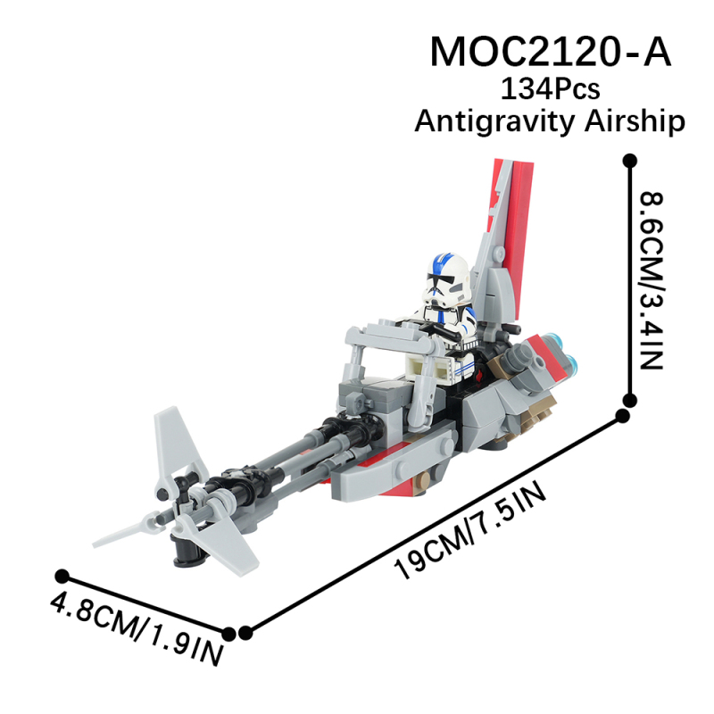 MOC2120 Star Wars Movie serie Anti-gravity airship Building Blocks Bricks Kids Toys for Children Gift MOC Parts