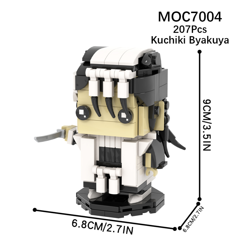 MOC7004 Creativity series BLEACH Anime Kuchiki Byakuya Action Figure Model Building Blocks Bricks Kids Toys for Children Gift MOC Parts