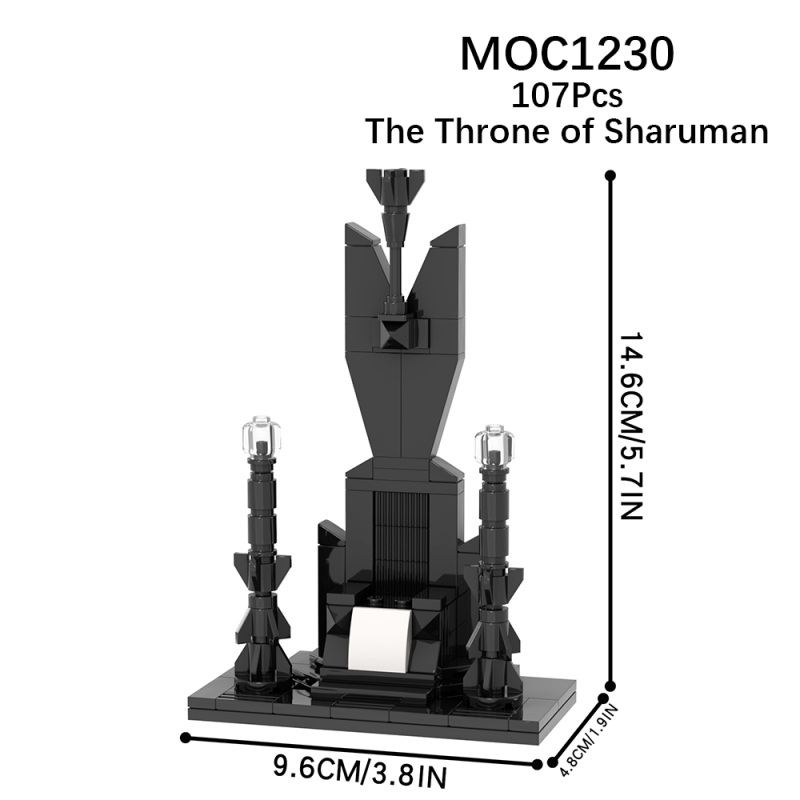MOC1230 Creativity series The Ring The Throne of Sharuman Action Figure Model Building Blocks Bricks Kids Toys for Children Gift MOC Parts