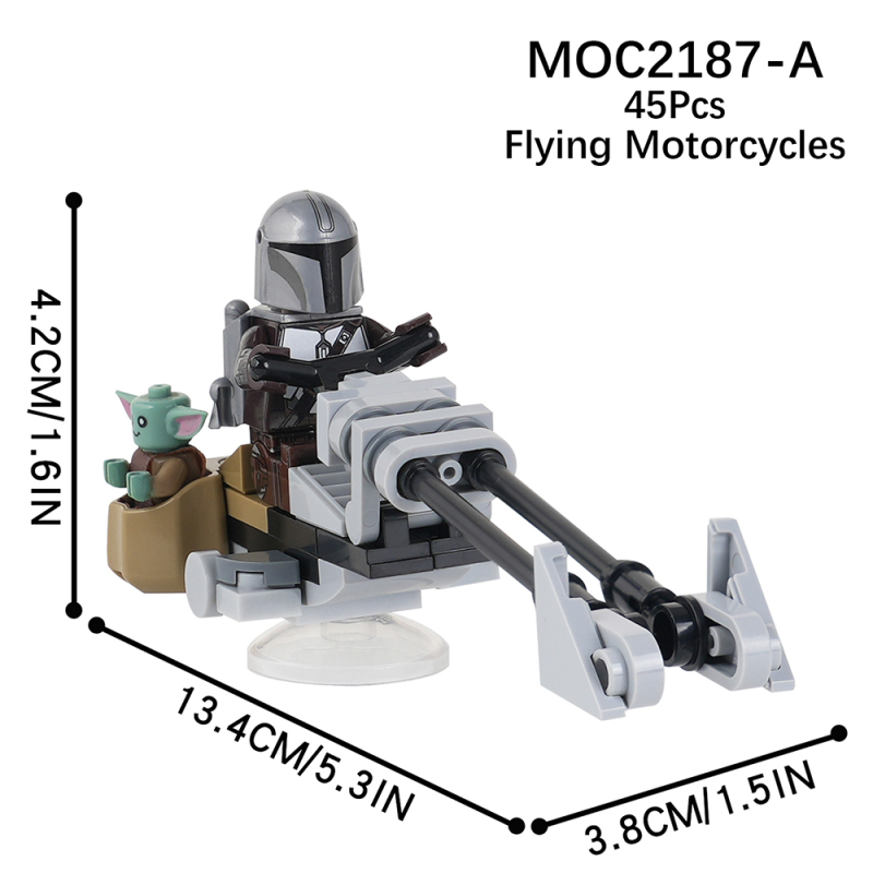 MOC2187 Star Wars Movie series Flying Motorcycles Building Blocks Bricks Kids Toys for Children Gift MOC Parts