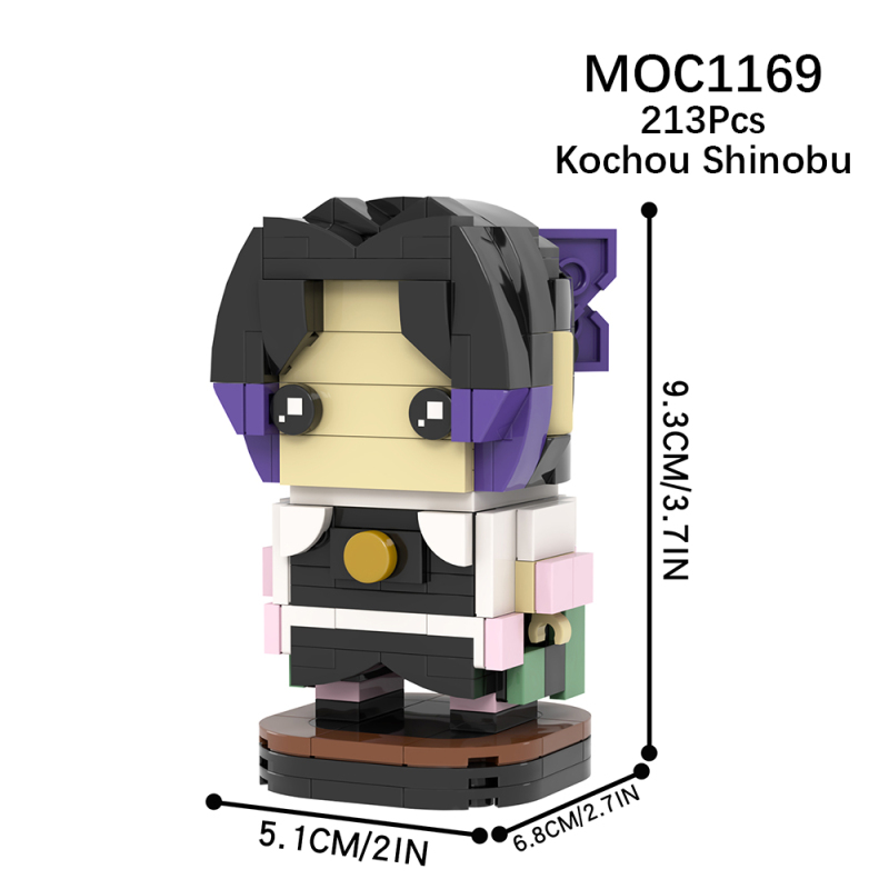 MOC1169 Creativity series Demon Slayer Kochou Shinobu brickheadz Building Blocks Bricks Kids Toys for Children Gift MOC Parts