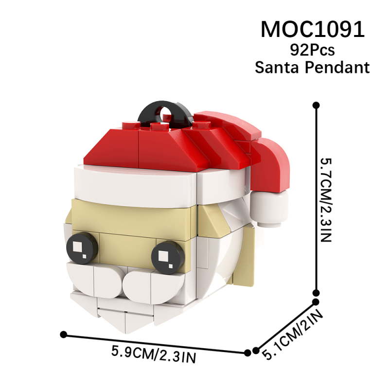 MOC1091 Creativity series Santa Claus pendant Building Blocks Bricks Kids Toys for Children Gift MOC Parts