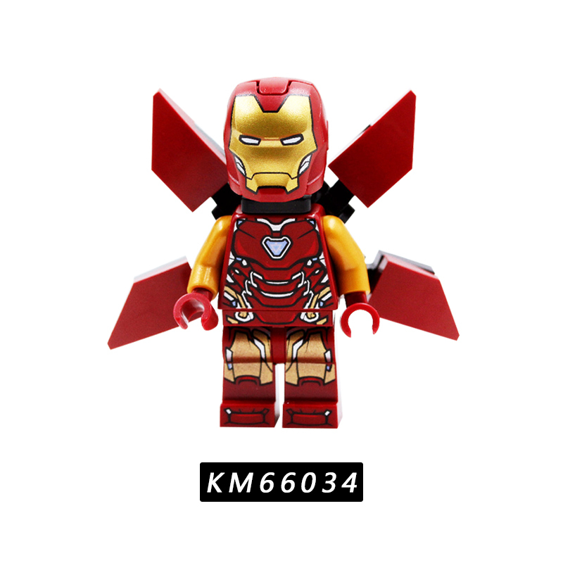 KM66029- KM66036 Marvel Movie Super Hero Tony Stark Pepper Nick Fury War Machine Iron Man MK3 MK85 MK25 Whiplash Action Figure Building Blocks Kids Toys
