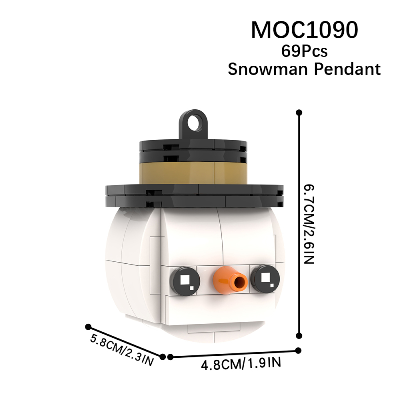 MOC1090 Creativity series Snowman pendant Building Blocks Bricks Kids Toys for Children Gift MOC Parts