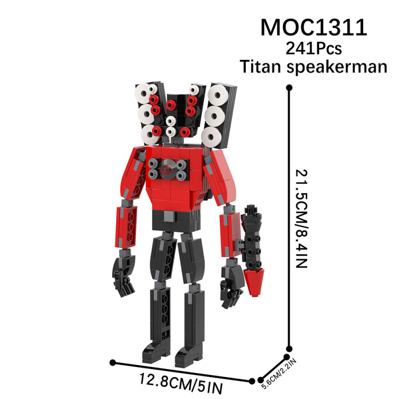MOC1311 Creativity series Toilet Man VS Monitor Speaker MAN Character Model Building Blocks Bricks Kids Toys for Children Gift MOC Parts