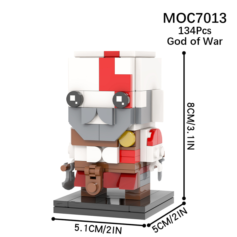 MOC7013 Creativity series  God of War Action Figure Model Building Blocks Bricks Kids Toys for Children Gift MOC Parts