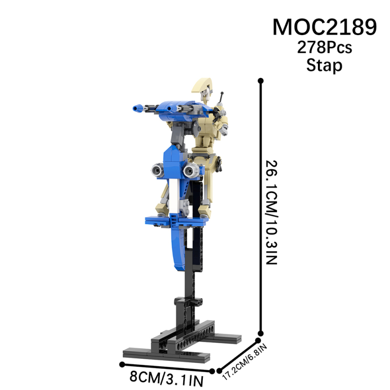 MOC2189 Star Wars Movie series Combat Robot STAP Building Blocks Bricks Kids Toys for Children Gift MOC Parts