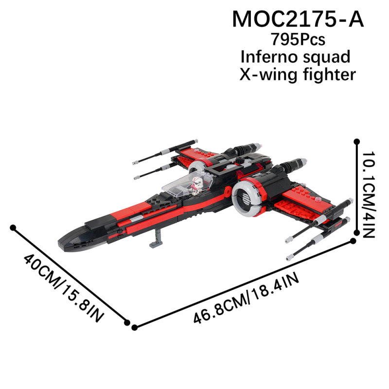 MOC2175 Star Wars Movie series Inferno Squad X-wing Starfighter Building Blocks Bricks Kids Toys for Children Gift MOC Parts