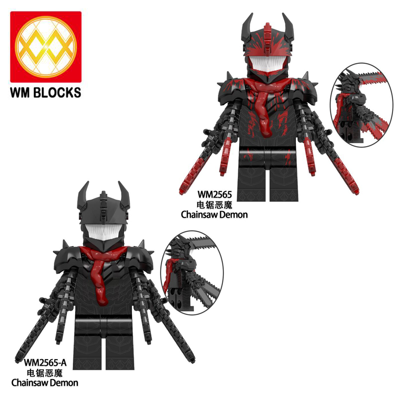 WM2565 WM2565-A Anime Chainsaw Man series Chainsaw Demon Action Figure Building Blocks Kids Toys