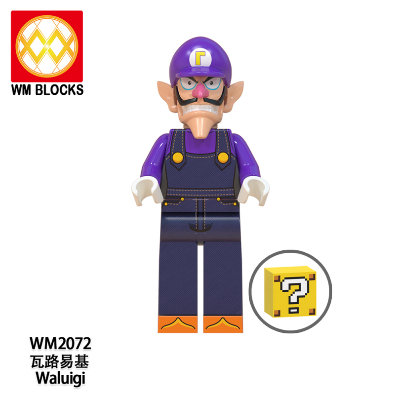 WM6103 Mario GAME Mario Toad Charles Martinet Wario BIGI T·Yoshisaur Munchakoopas Bowser Action Figure Building Blocks Kids Toys