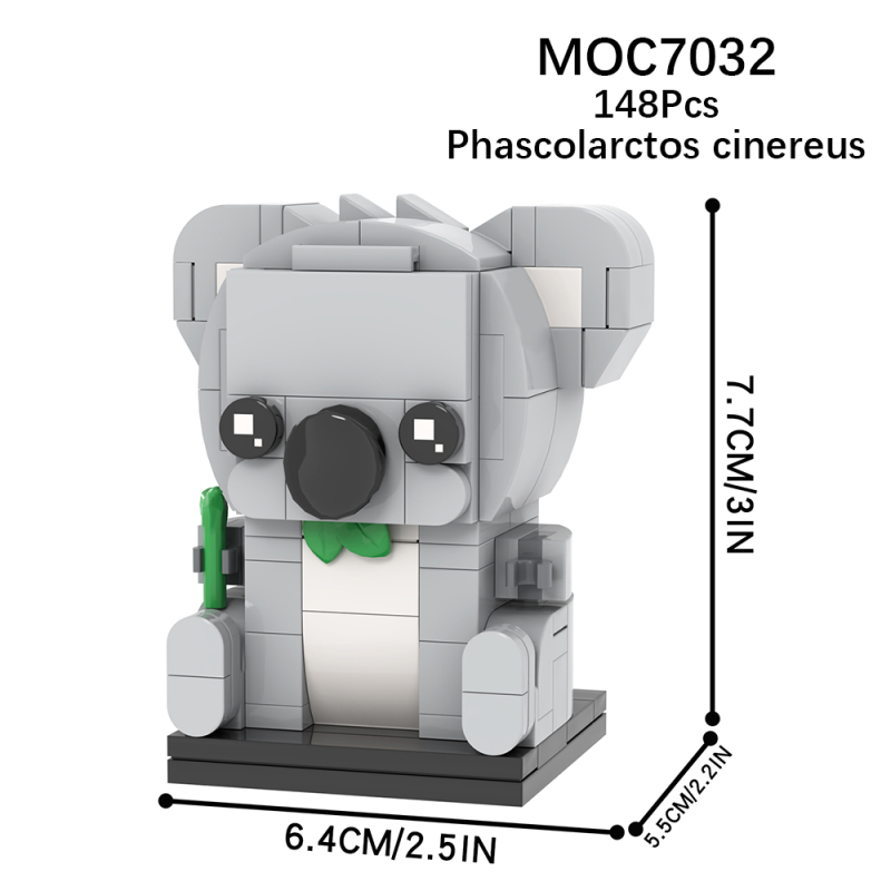MOC7032 Creativity series 3D Animal Koala brickheadz Building Blocks Bricks Kids Toys for Children Gift MOC Parts