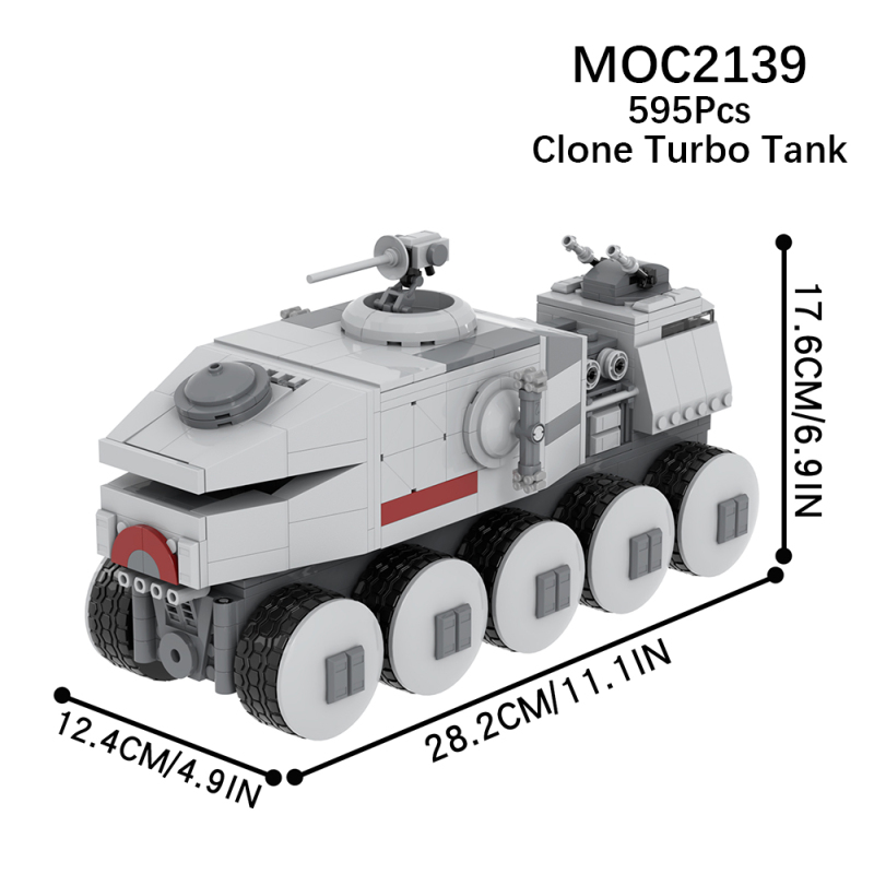 MOC2139 Star Wars Movie series Clone Turbo Tank Model Building Blocks Bricks Kids Toys for Children Gift MOC Parts