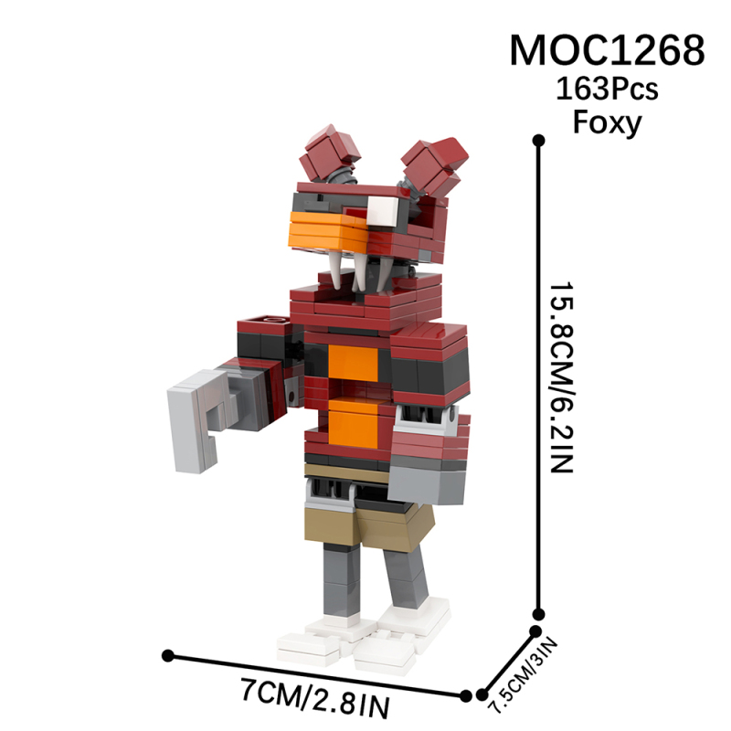 MOC1268 Creativity series Five Nights at Freddy's Game Foxy Character Building Blocks Bricks Kids Toys for Children Gift MOC Parts