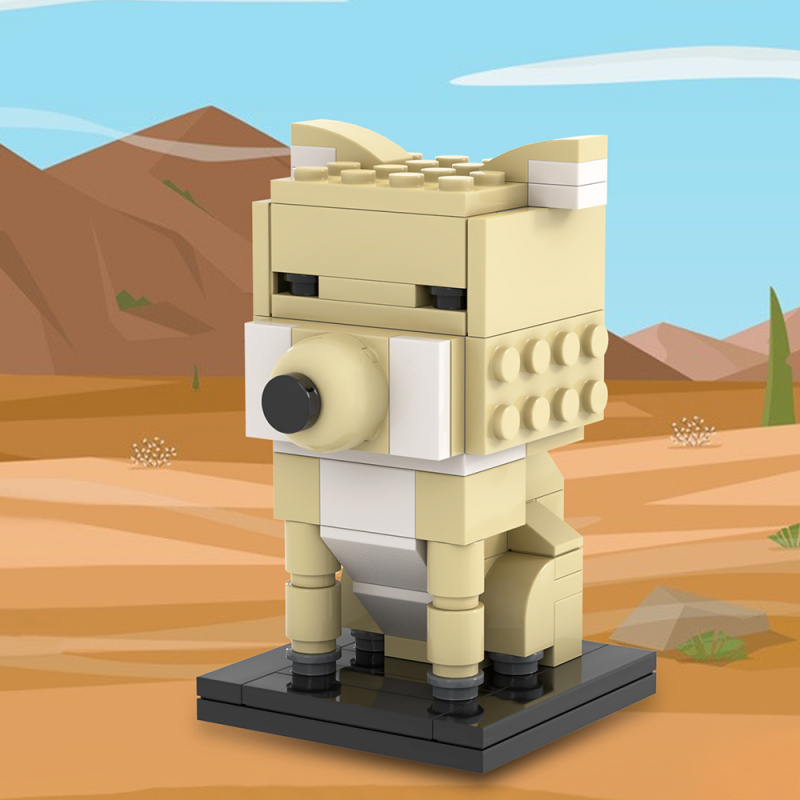MOC7034 Creativity series 3D Animal Tibetan Fox Brickheadz Building Blocks Bricks Kids Toys for Children Gift MOC Parts
