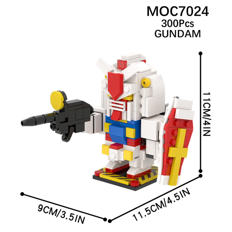 MOC7024 Creativity series GUNDAM Character Model Building Blocks Bricks Kids Toys for Children Gift MOC Parts