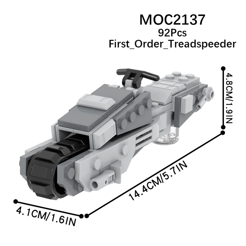 MOC2137 Star Wars Movie serie First Order Snowspeeder Building Blocks Bricks Kids Toys for Children Gift MOC Parts