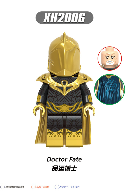 X0349 DC Super Hero Movie Doctor Fate Black Adam Cyclone Superman Atom Smasher Kent Nelson Action Figure Building Blocks Kids Toys