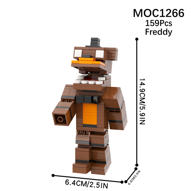 MOC1266 Creativity series Five Nights at Freddy's Game Freddy Character Building Blocks Bricks Kids Toys for Children Gift MOC Parts
