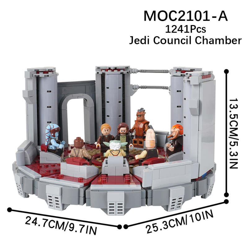 MOC2101 Star Wars Movie serie Jedi Council Chamber Scene Building Blocks Bricks Kids Toys for Children Gift MOC Parts