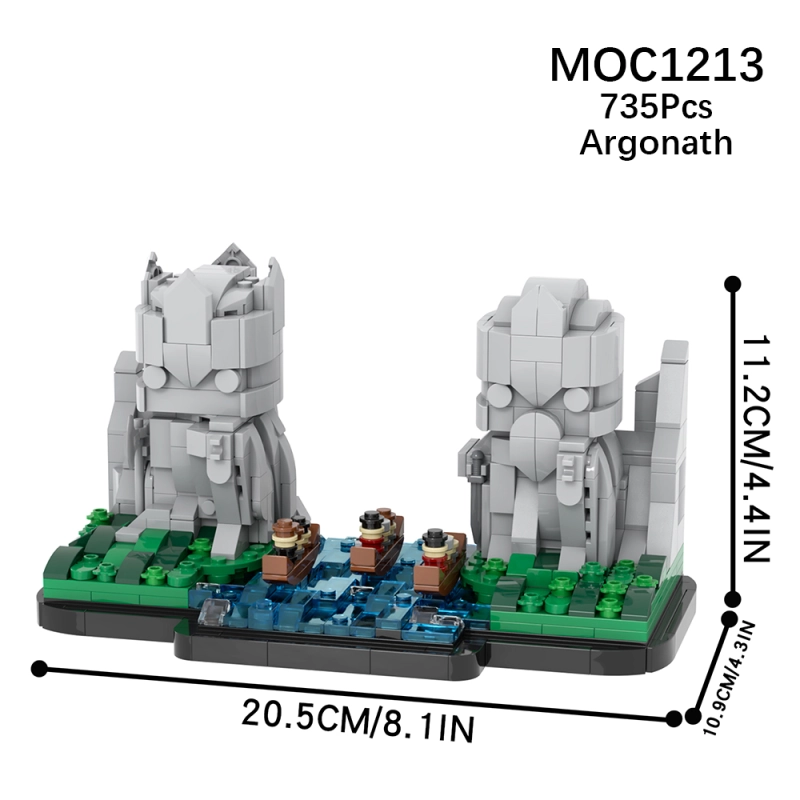 MOC1213 Creativity Series The Lord of the Rings The Argonath Model Building Blocks Bricks Kids Toys for Children Gift MOC Parts