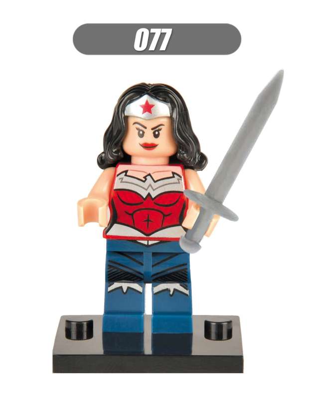 XH075-082 Marvel DC Movie Brainiac Electro Wonder Woman Storm Plastic Man Bane Action Figure Building Blocks Kids Toys