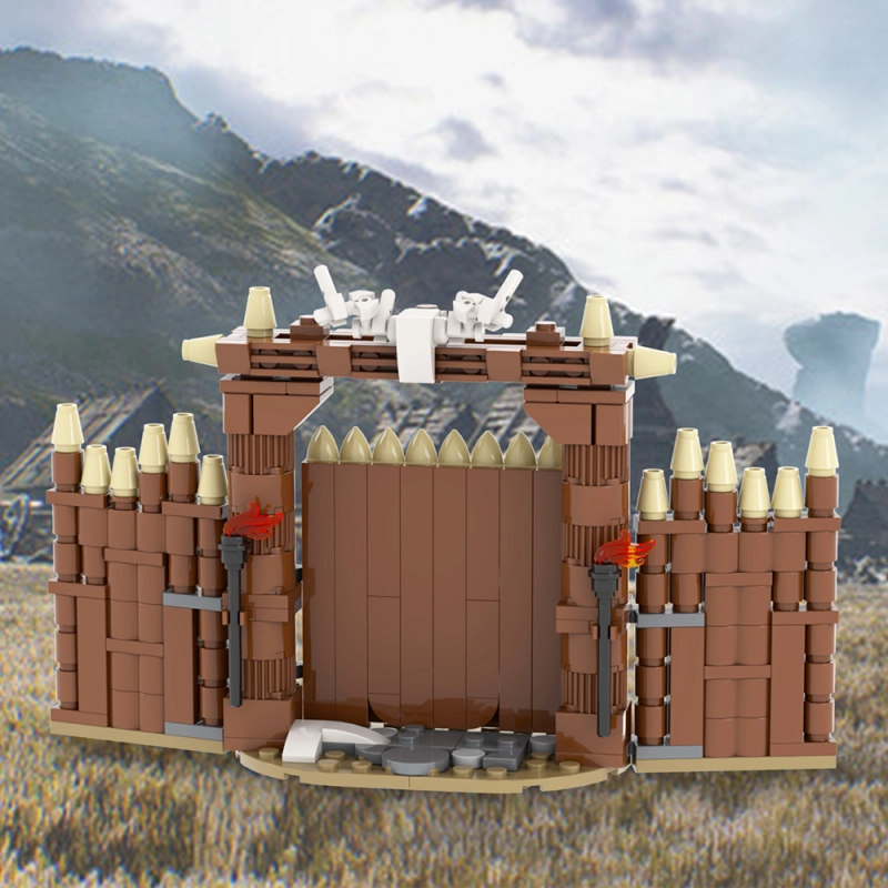 MOC5047 Military Series Viking Gate Building Blocks Bricks Kids Toys for Children Gift MOC Parts