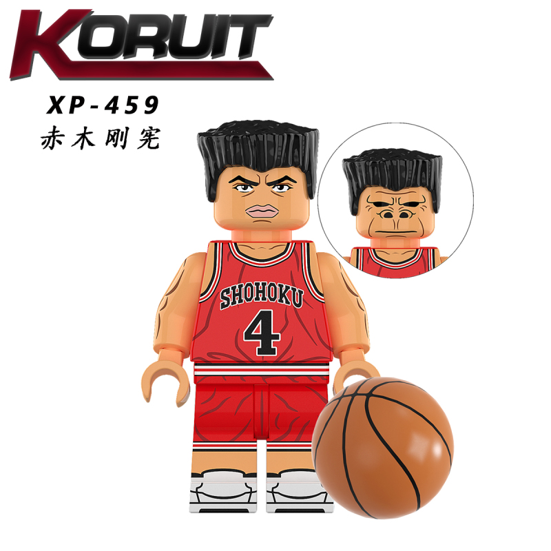 KT1060 Anime SLAM DUNK Akagi Takenori Sakuragi Hanamichi Kaede Rukawa Mitsuyoshi Anzai Hisashi Mitsui Miyagi Ryota Haruko Akagi Action Figure Building Blocks Kids Toys