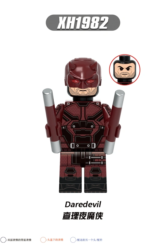 X0346 Super Hero Marvel Movie Daredevil Action Figure Building Blocks Kids Toys
