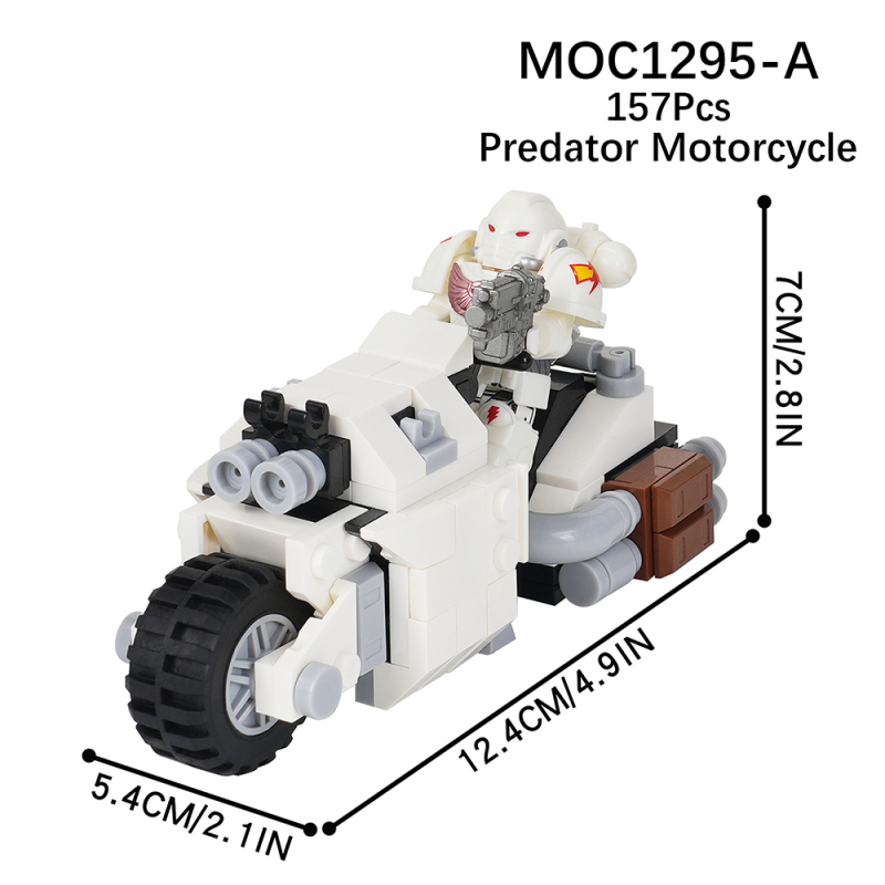 MOC1293 MOC1294 MOC1295 Creativity series Predator Motorcycle Building Blocks Bricks Kids Toys for Children Halloween Gift MOC Parts