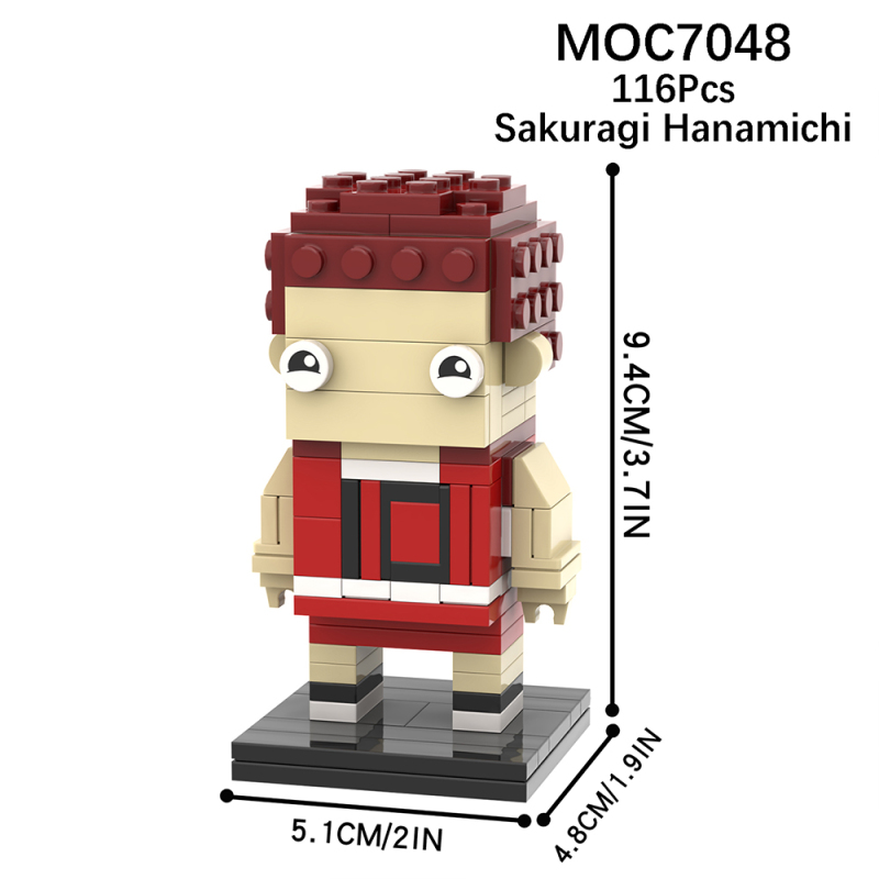 MOC7048 Creativity series Anime SLAM DUNK Sakuragi Hanamichi Action Figure Model Building Blocks Bricks Kids Toys for Children Gift MOC Parts