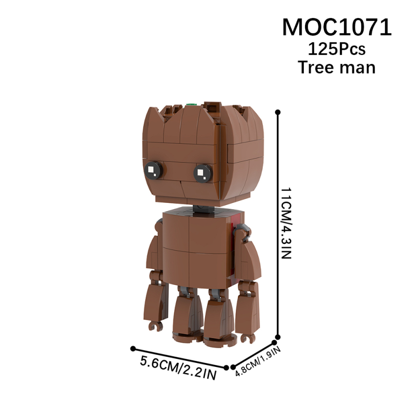 MOC1071 Marvel Super Hero Groot Action Figure Building Blocks Bricks Kids Toys for Children Gift MOC Parts 