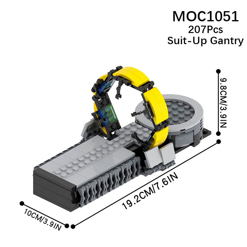 MOC1051 Iron Man Suit-Up Gantry Superhero Building Blocks Bricks Kids Toys for Children Gift MOC Parts Creativity