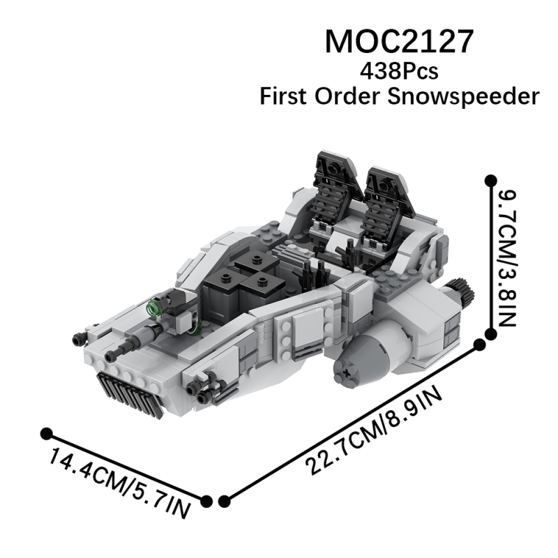 MOC2127 Star Wars Movie serie First Order Snowspeeder Building Blocks Bricks Kids Toys for Children Gift MOC Parts
