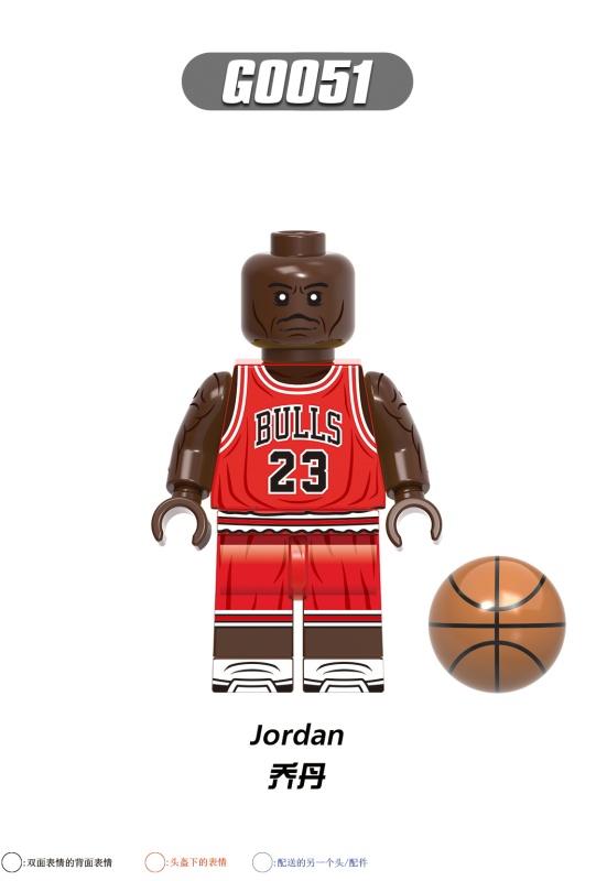 G0107 Athletes Kobe Curry Jordan Durant Harden O'Neal Letter Bro James Action Figure Building Blocks Kids Toys