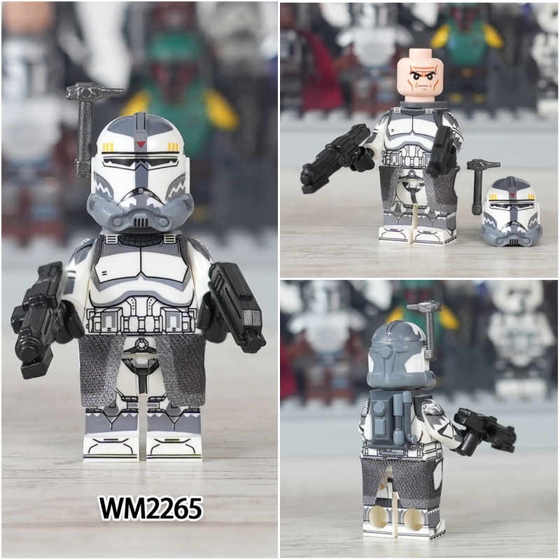 WM6128 Star Wars Wolf Squadron Sergeant Captain of the Wolf Group Clone Cavalry Enhancement Wolf Regiment Heavy Commander of the Wolf Regiment Wolf Raider Action Figure Building Blocks Kids Toys