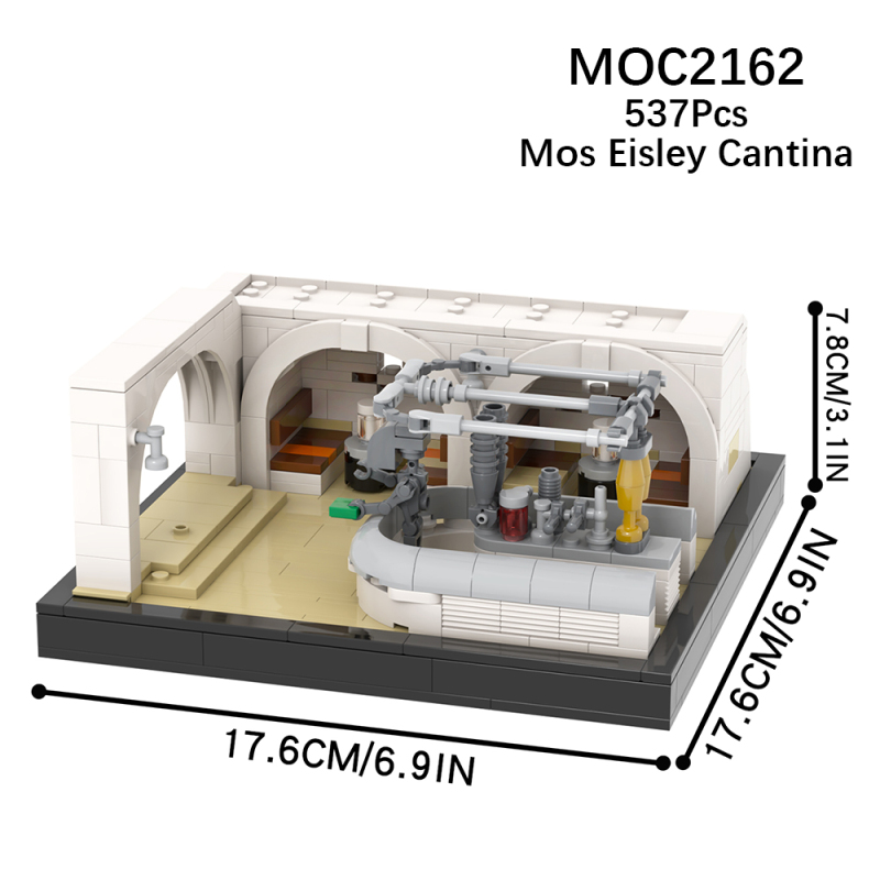 MOC2162 Star Wars Movie series Mos Eisley Cantina Model Building Blocks Bricks Kids Toys for Children Gift MOC Parts