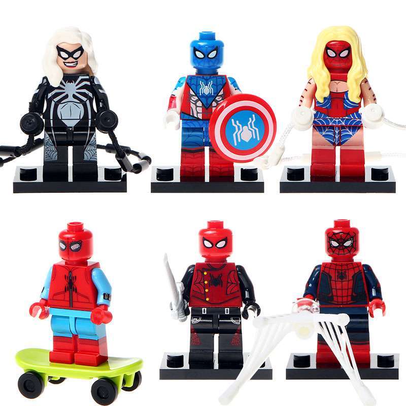 Decool0274-0279 Hero Movie Spider Man Series Model Action Figures Birthday Gifts Building Blocks Kids Toys