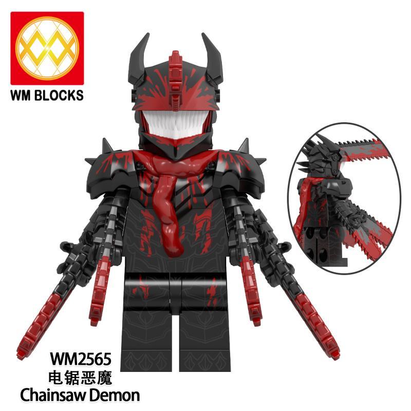 WM2565 WM2565-A Anime Chainsaw Man series Chainsaw Demon Action Figure Building Blocks Kids Toys