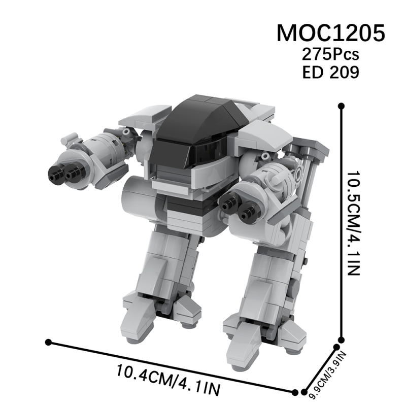 MOC1205 Creativity series ED 209 Model Building Blocks Bricks Kids Toys for Children Gift MOC Parts