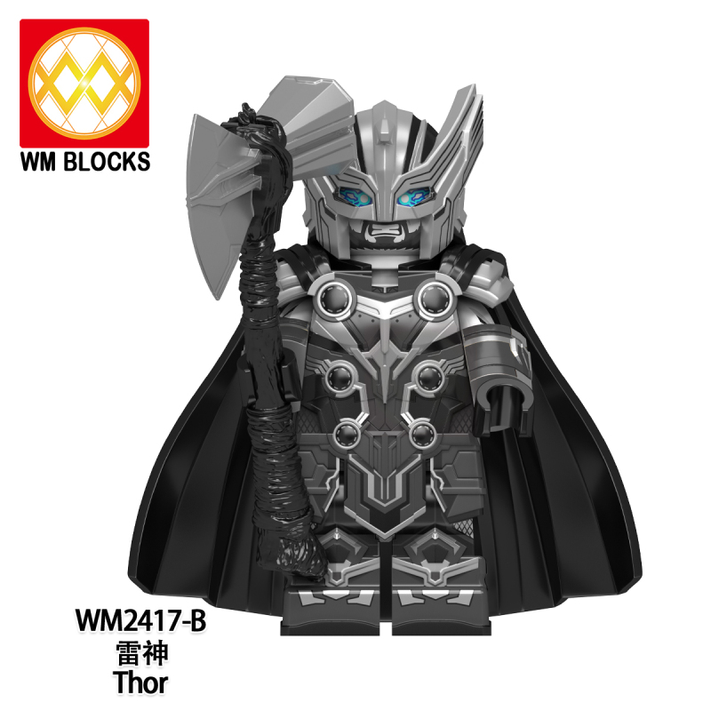 WM2417-B Marvel Super Hero Thor Action Figure Building Blocks Kids Toys