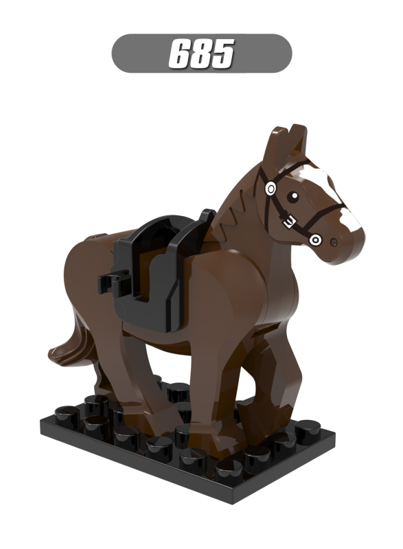 X0169 Animal War Horse Action Figures Building Blocks Kids Toys For Children Gift