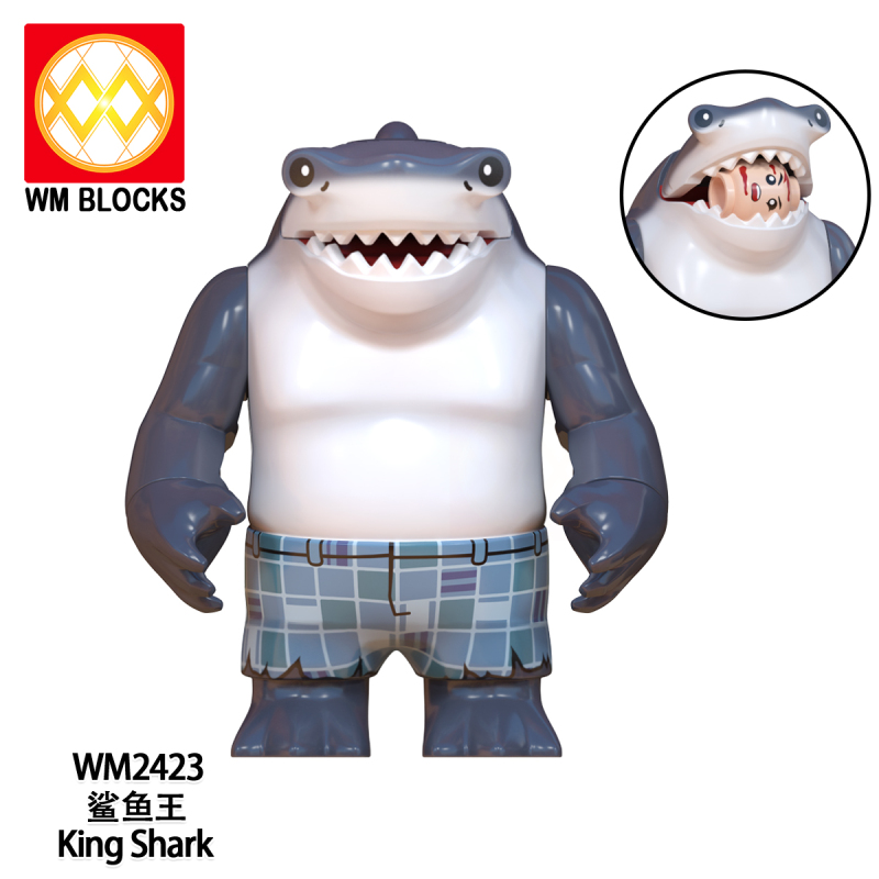 WM2423 DC Super Hero King Shark Action Figure Building Blocks Kids Toys
